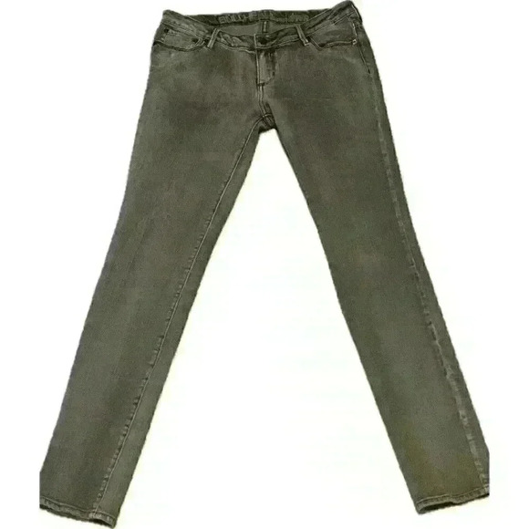 Bullhead Hermosa Jeans Black Greenwash Super Skinny Low Rise Distressed junior 9 - Picture 1 of 5
